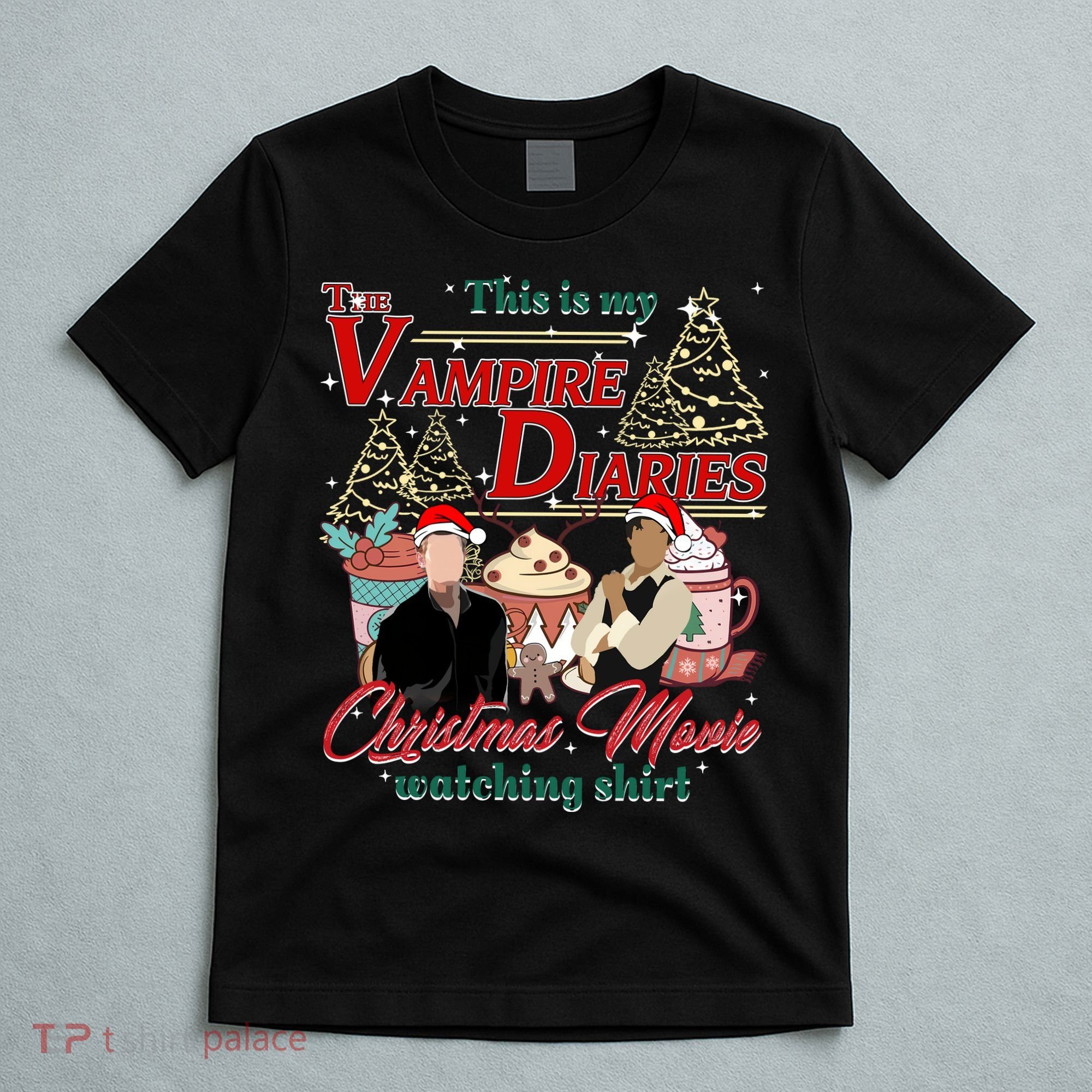 This Is My The Vampire Christmas Movie Watching Stefan And Damon Salv T-Shirt