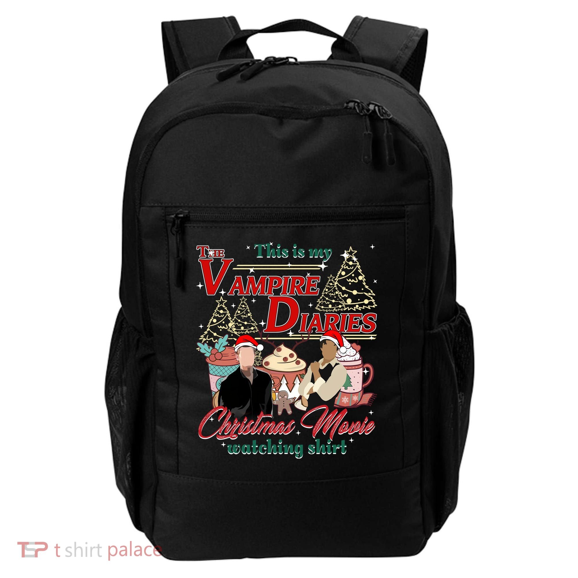 This Is My The Vampire Christmas Movie Watching Stefan And Damon Salv Backpack