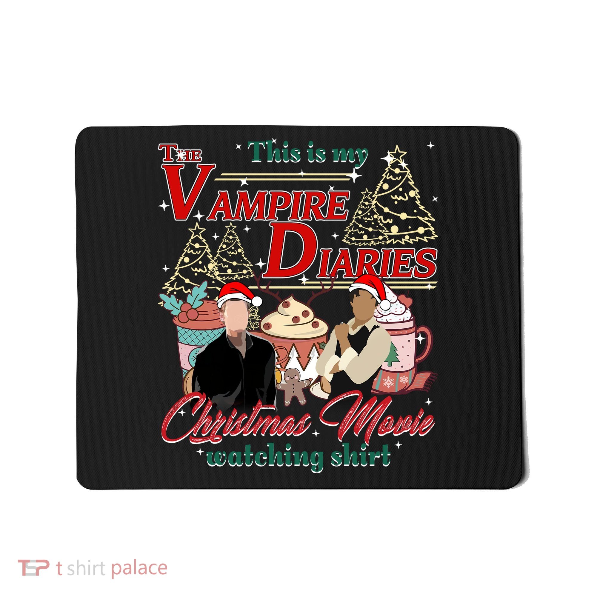 This Is My The Vampire Christmas Movie Watching Stefan And Damon Salv Mousepad