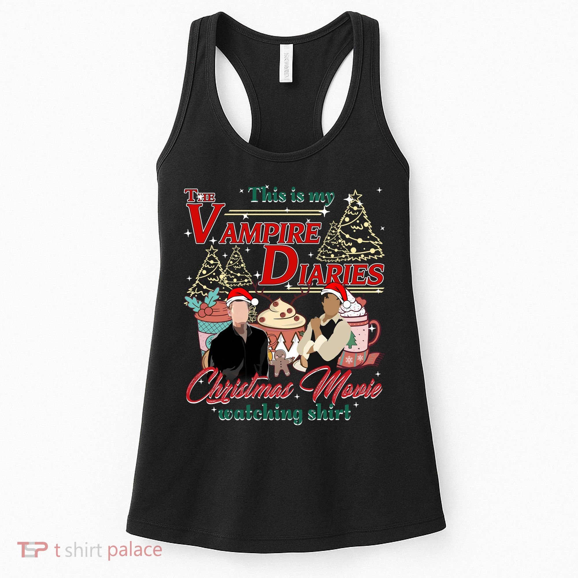 This Is My The Vampire Christmas Movie Watching Stefan And Damon Salv Women's Tank Top
