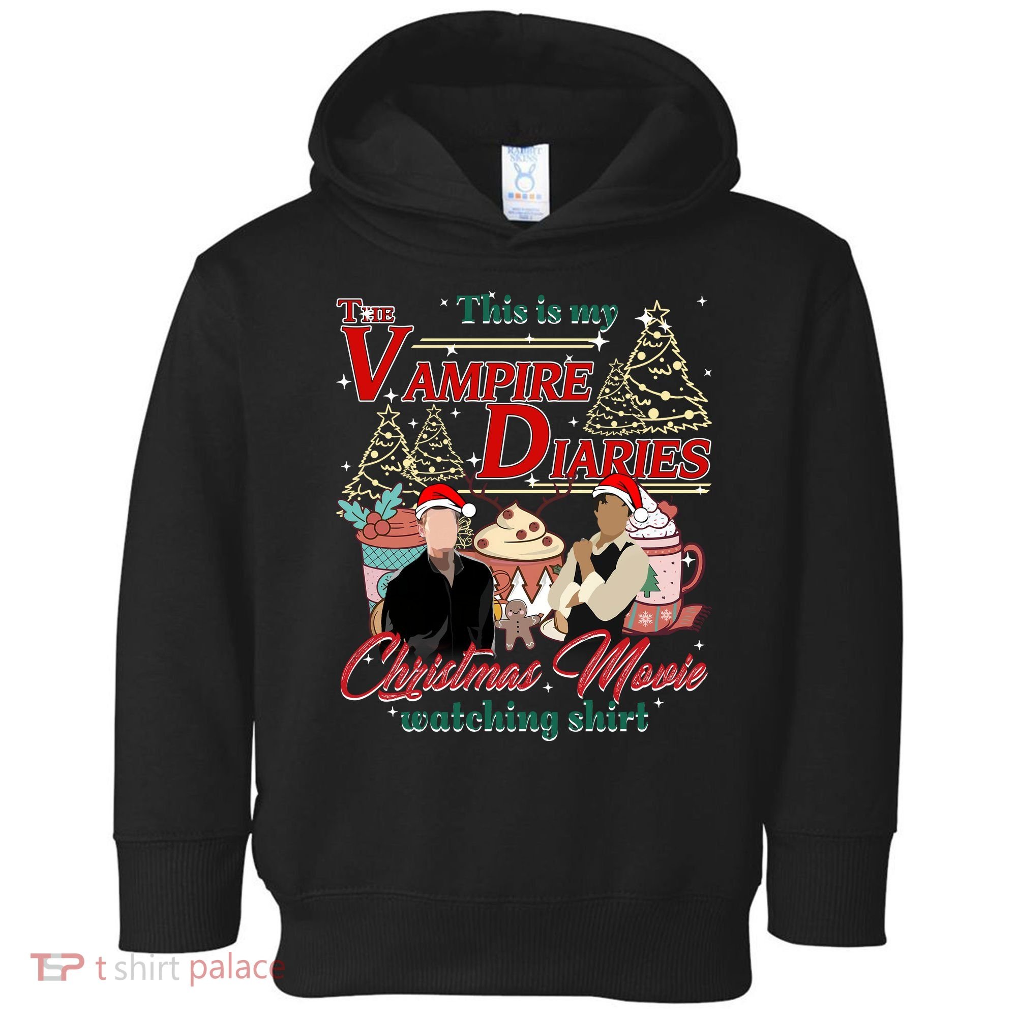 This Is My The Vampire Christmas Movie Watching Stefan And Damon Salv Toddler Hoodie