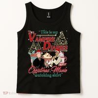 This Is My The Vampire Christmas Movie Watching Stefan And Damon Salv Tank Top thumb 2