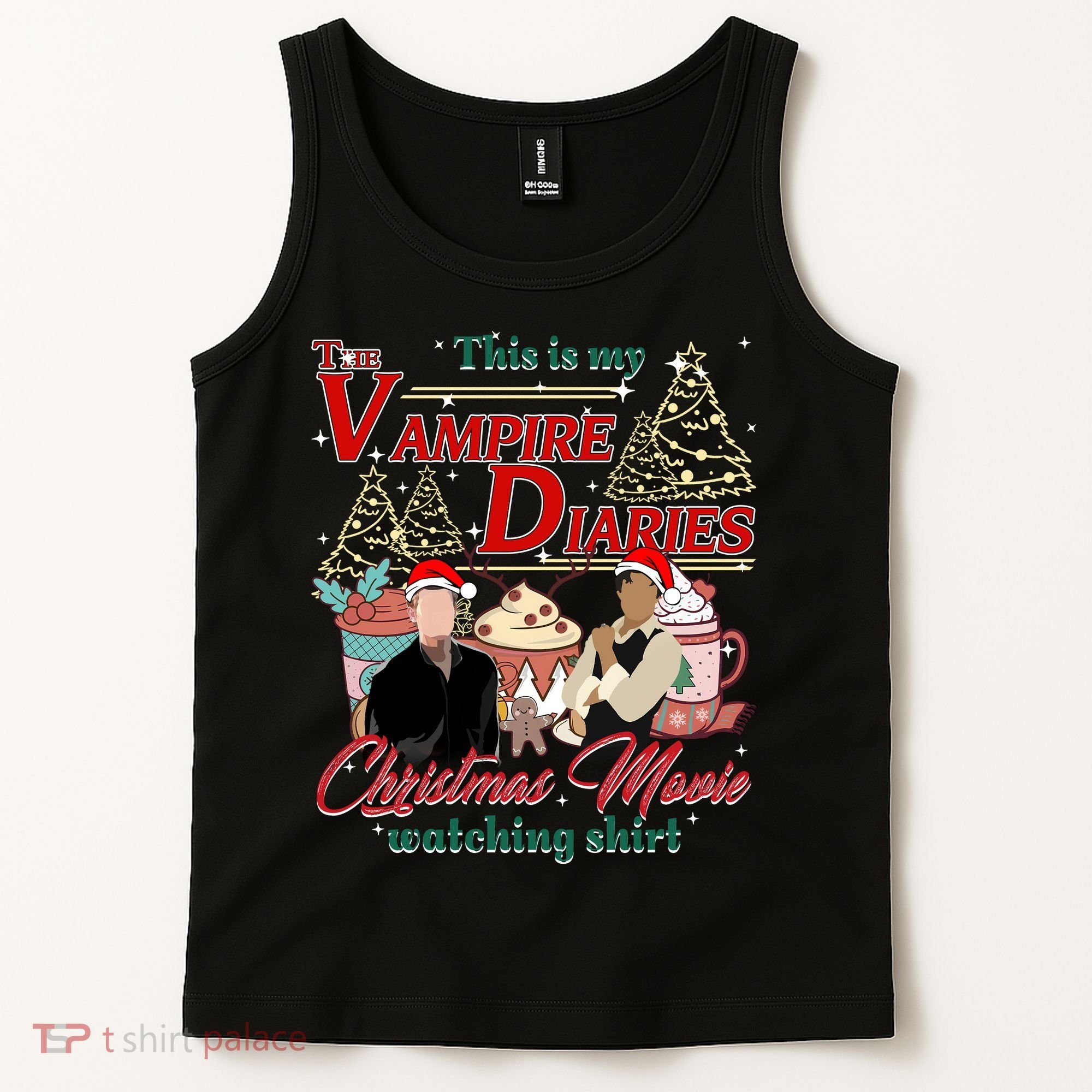 This Is My The Vampire Christmas Movie Watching Stefan And Damon Salv Tank Top