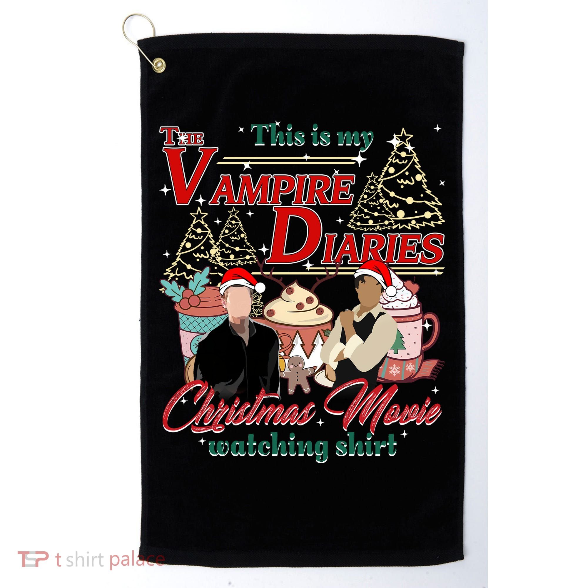 This Is My The Vampire Christmas Movie Watching Stefan And Damon Salv Golf Towel