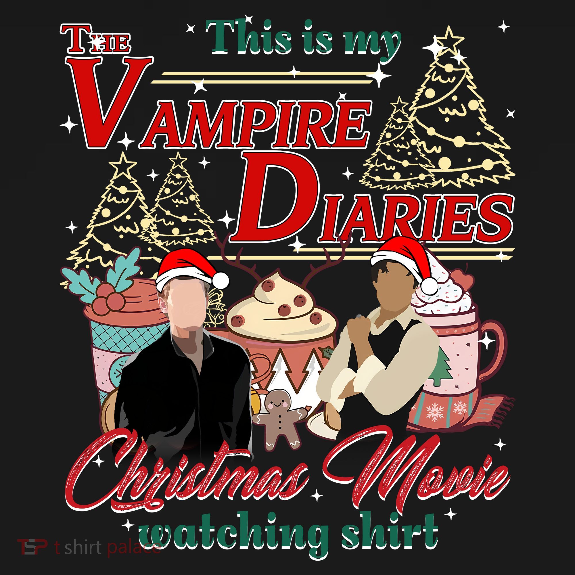 This Is My The Vampire Christmas Movie Watching Stefan And Damon Salv Kids Sweatshirt