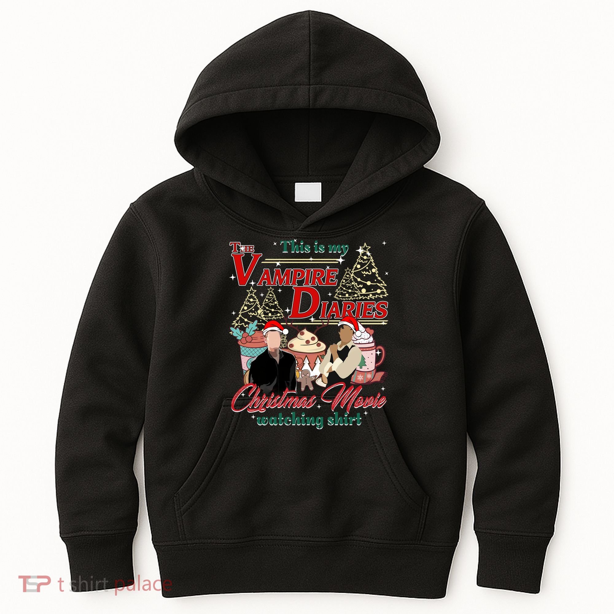 This Is My The Vampire Christmas Movie Watching Stefan And Damon Salv Kids Hoodie