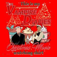 This Is My The Vampire Christmas Movie Watching Stefan And Damon Salv Santa Hat thumb 1