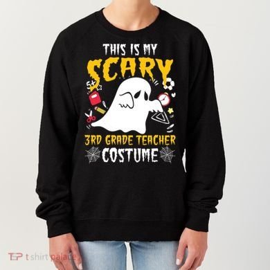 This Is My Scary Third Grade Costume Teacher Halloween Women's Sweatshirt