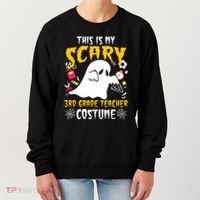 This Is My Scary Third Grade Costume Teacher Halloween Women's Sweatshirt thumb 0