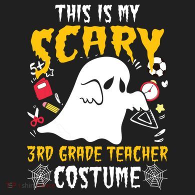 This Is My Scary Third Grade Costume Teacher Halloween Women's Sweatshirt