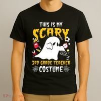 This Is My Scary Third Grade Costume Teacher Halloween T-Shirt thumb 3