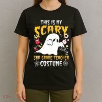 This Is My Scary Third Grade Costume Teacher Halloween T-Shirt thumb 4