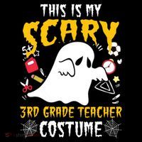 This Is My Scary Third Grade Costume Teacher Halloween Ornament thumb 1
