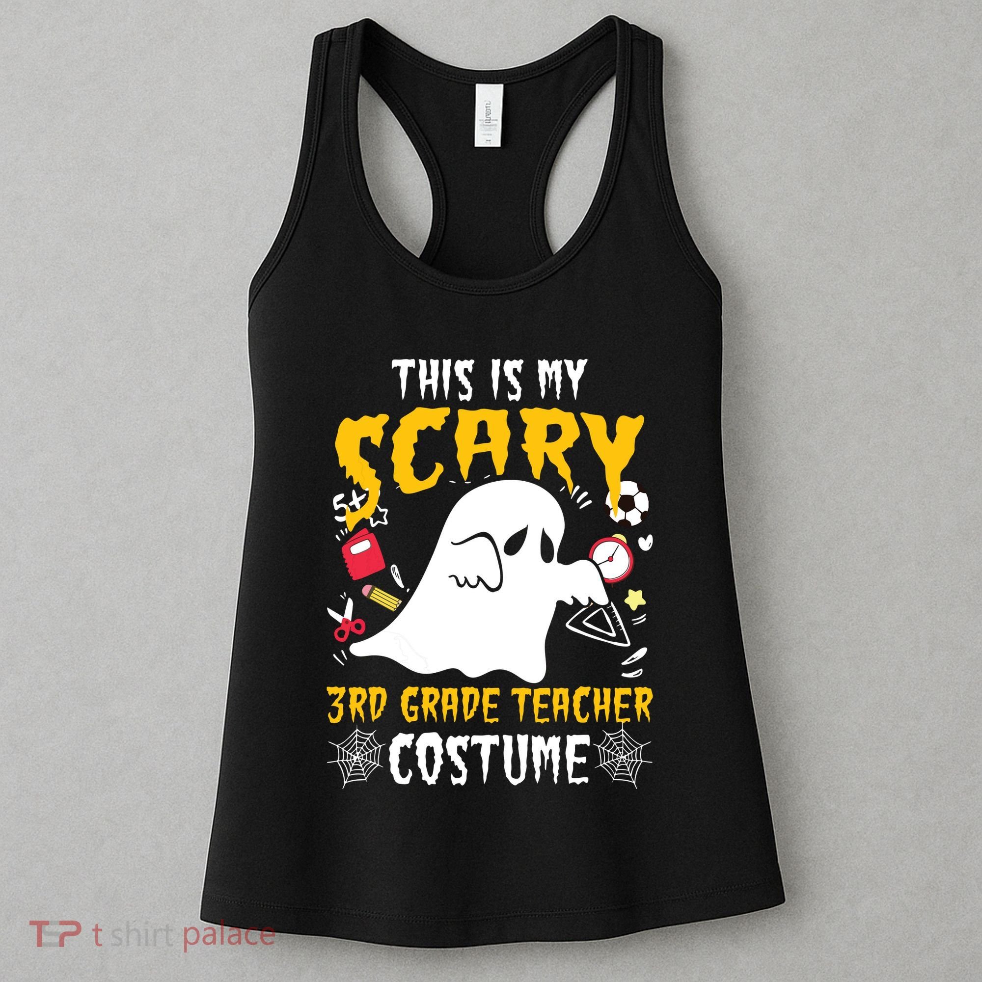 This Is My Scary Third Grade Costume Teacher Halloween Women's Tank Top