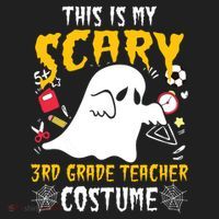 This Is My Scary Third Grade Costume Teacher Halloween Hat thumb 2
