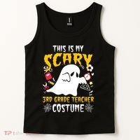This Is My Scary Third Grade Costume Teacher Halloween Tank Top thumb 2