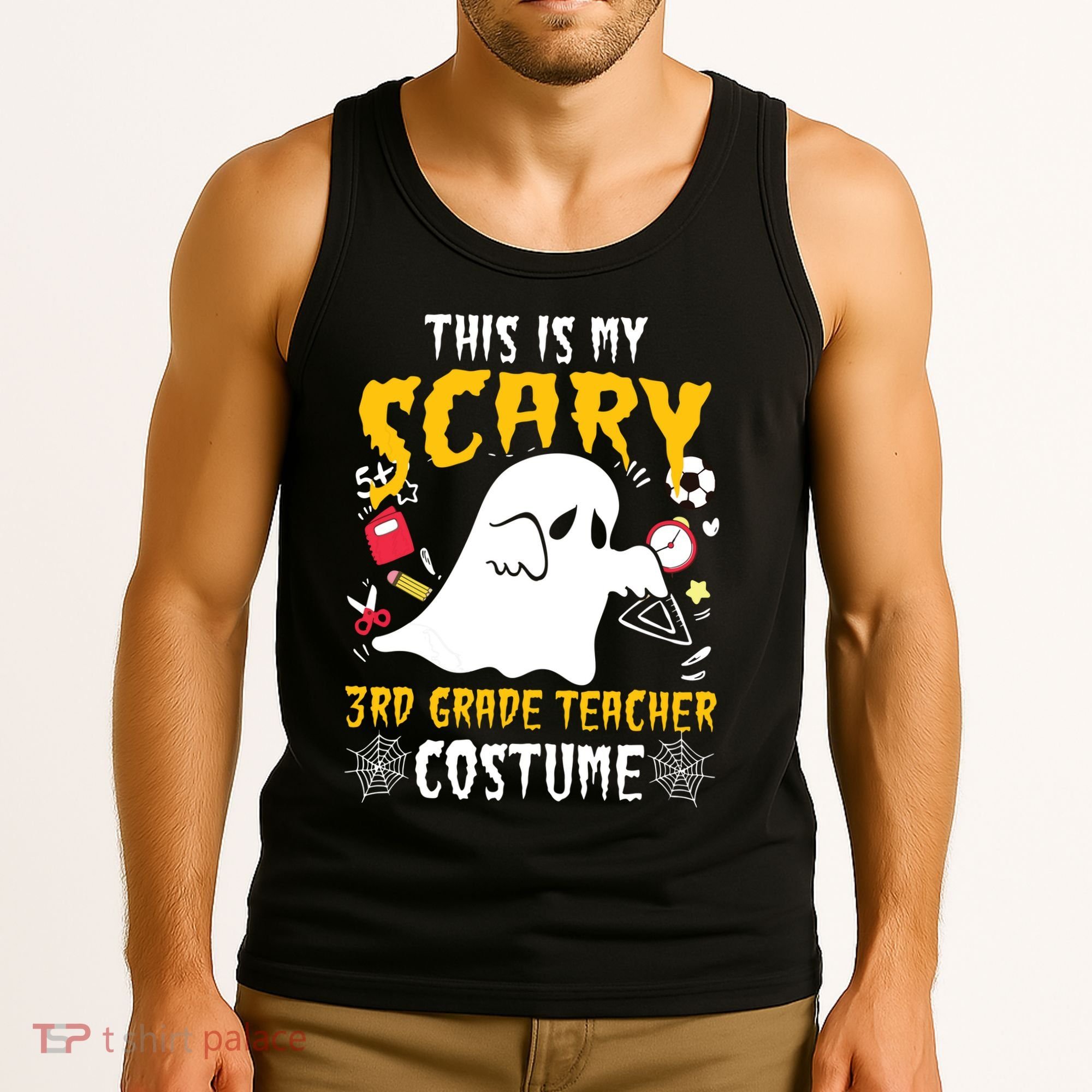 This Is My Scary Third Grade Costume Teacher Halloween Tank Top
