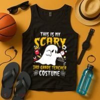 This Is My Scary Third Grade Costume Teacher Halloween Tank Top thumb 4
