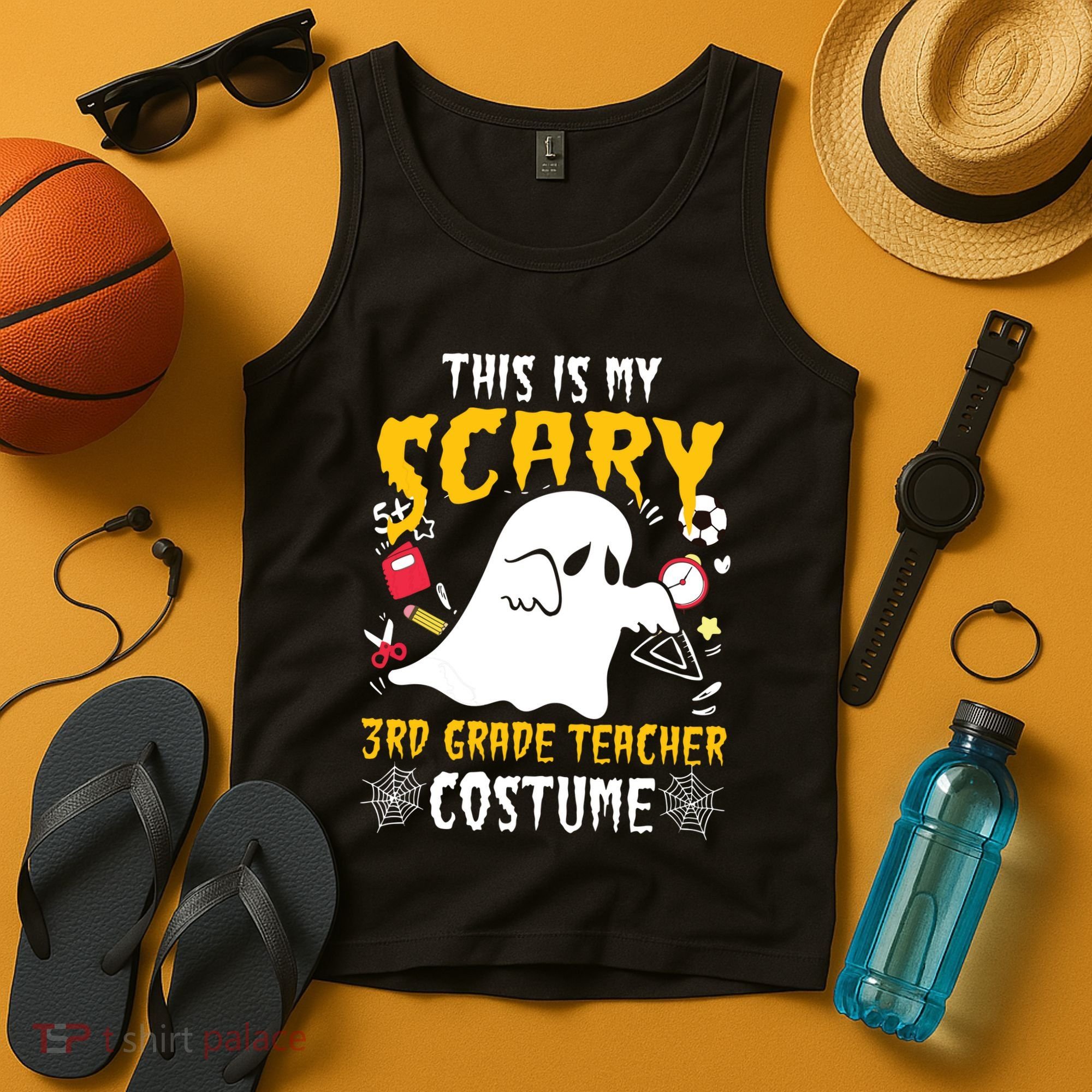 This Is My Scary Third Grade Costume Teacher Halloween Tank Top