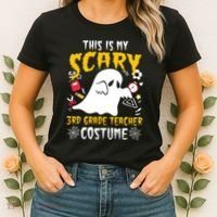This Is My Scary Third Grade Costume Teacher Halloween Women's T-Shirt thumb 2