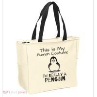 This is My Human Costume, I'm Really a Penguin Tote Bag thumb 2