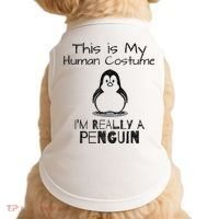This is My Human Costume, I'm Really a Penguin Doggie Tank thumb 0