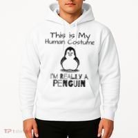 This is My Human Costume, I'm Really a Penguin Hoodie thumb 2