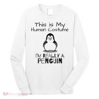 This is My Human Costume, I'm Really a Penguin Long Sleeve Shirt thumb 0