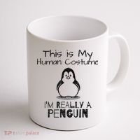 This is My Human Costume, I'm Really a Penguin Coffee Mug thumb 1