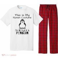 This is My Human Costume, I'm Really a Penguin Pajama Set thumb 0