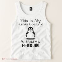 This is My Human Costume, I'm Really a Penguin Tank Top thumb 2