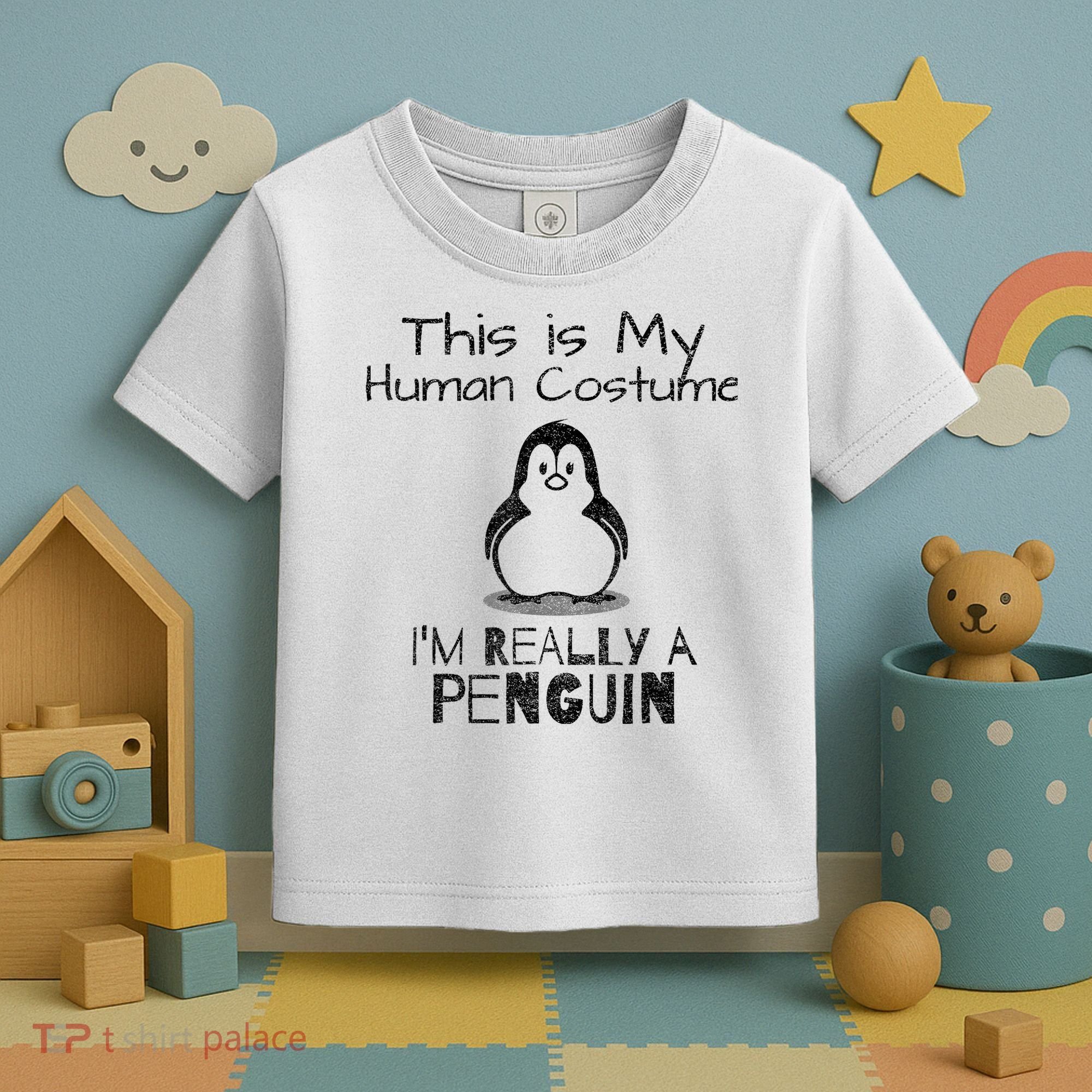 This is My Human Costume, I'm Really a Penguin Toddler T-Shirt