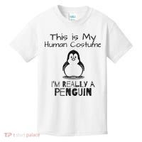 This is My Human Costume, I'm Really a Penguin Kids T-Shirt thumb 0