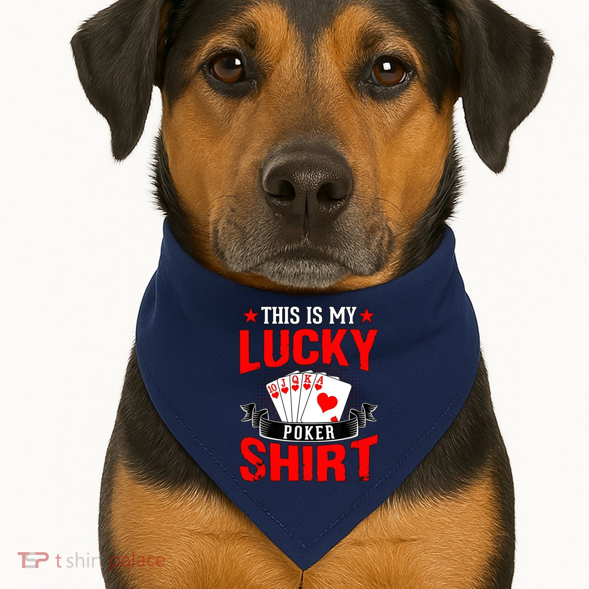 This is My Lucky Poker - Royal Flush USA-Made Doggie Bandana