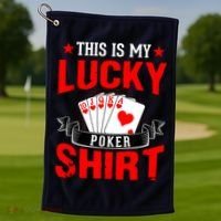 This is My Lucky Poker - Royal Flush Golf Towel thumb 1