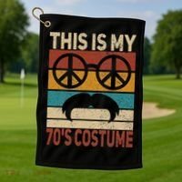 This Is My 70s Costume 70 Styles Men 70s Disco 1970s Outfit Golf Towel thumb 1