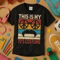 This Is My 70s Costume 70 Styles Men 70s Disco 1970s Outfit Kids T-Shirt thumb 3