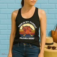 This Is My Turkey Pajama Thanksgiving Gobble Women's Tank Top thumb 2