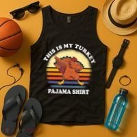 This Is My Turkey Pajama Thanksgiving Gobble Tank Top thumb 4