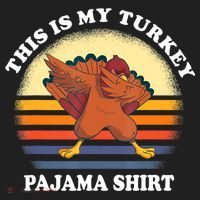 This Is My Turkey Pajama Thanksgiving Gobble Golf Towel thumb 3