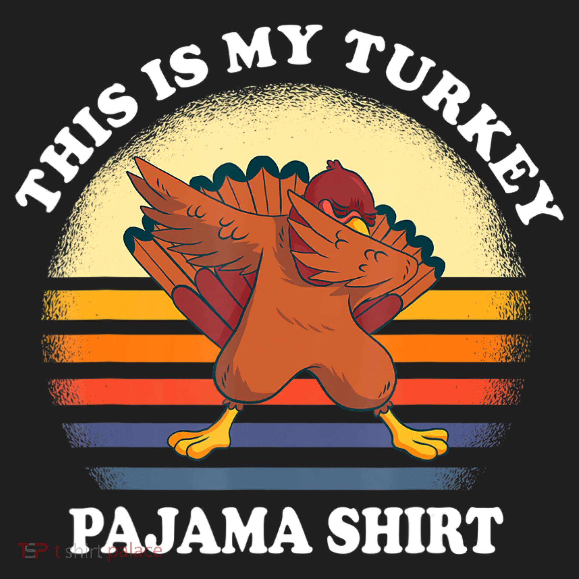 This Is My Turkey Pajama Thanksgiving Gobble Golf Towel