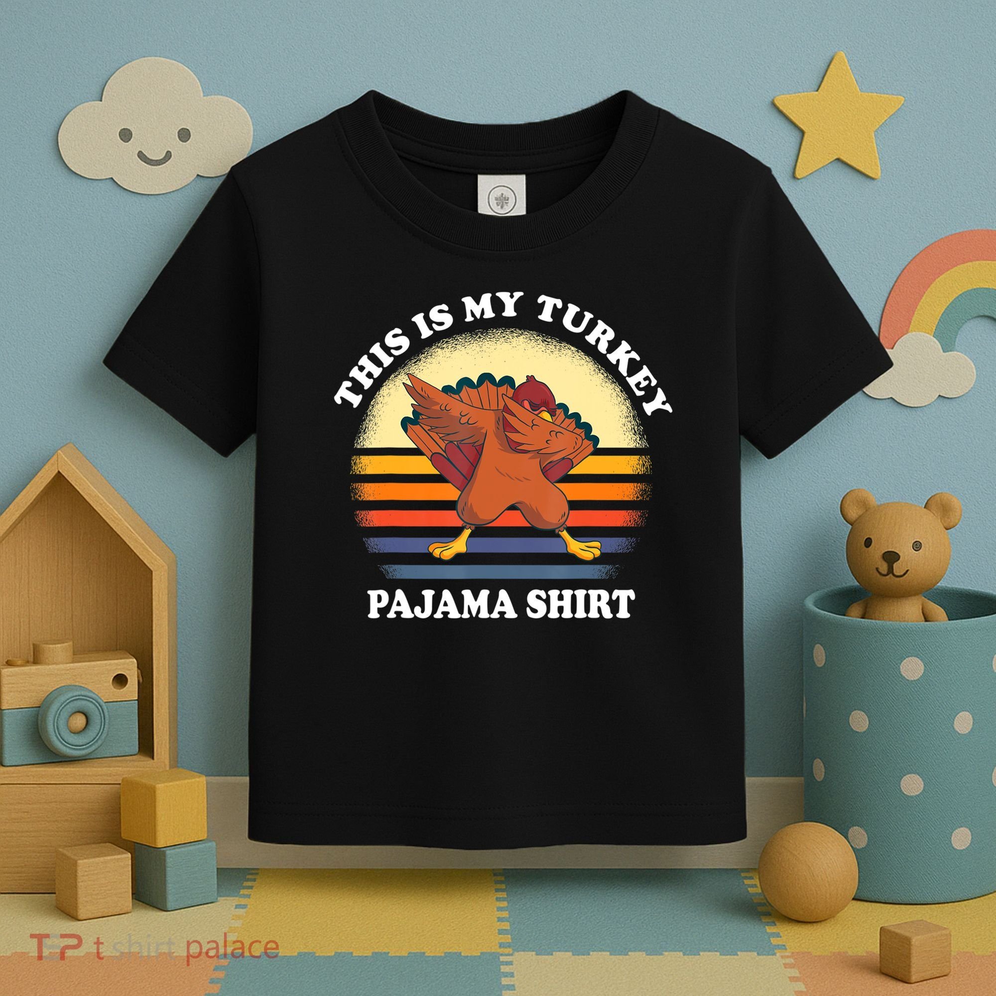This Is My Turkey Pajama Thanksgiving Gobble Toddler T-Shirt