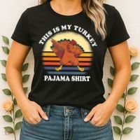 This Is My Turkey Pajama Thanksgiving Gobble Women's T-Shirt thumb 2