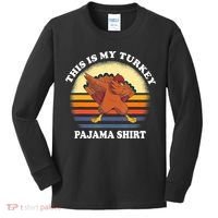 This Is My Turkey Pajama Thanksgiving Gobble Kids Long Sleeve Shirt thumb 0