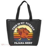 This Is My Turkey Pajama Thanksgiving Gobble Tote Bag thumb 0