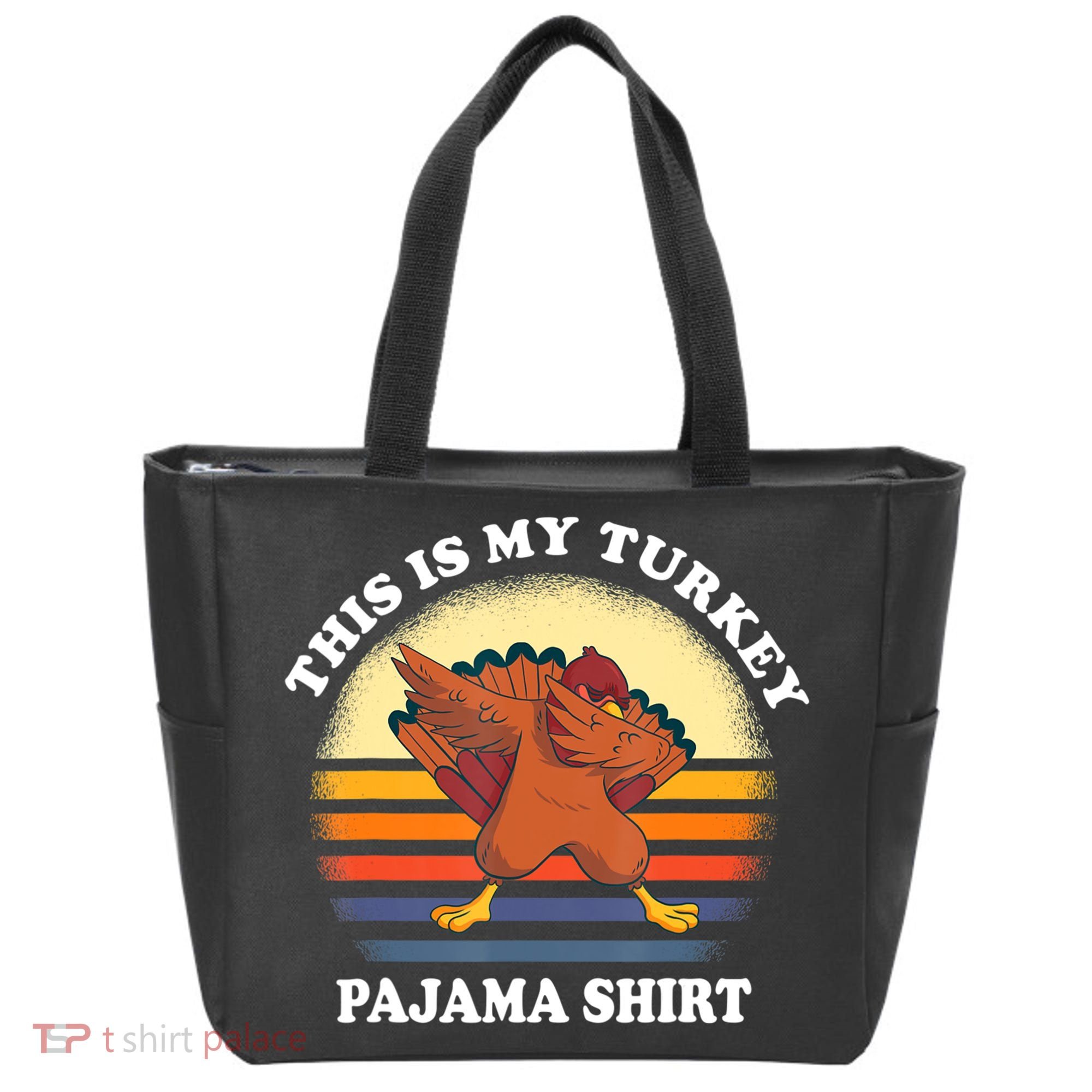 This Is My Turkey Pajama Thanksgiving Gobble Tote Bag