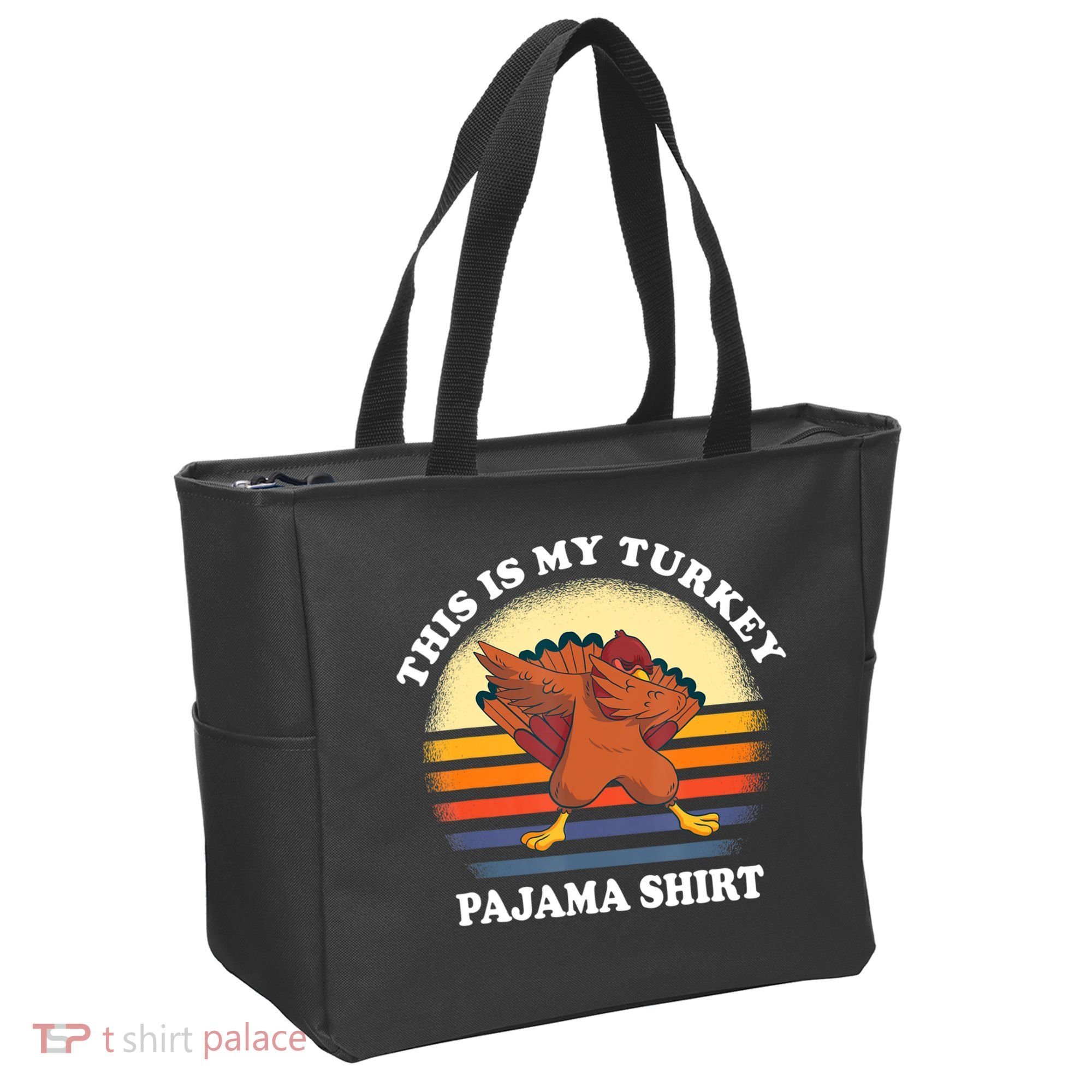 This Is My Turkey Pajama Thanksgiving Gobble Tote Bag