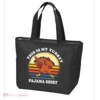 This Is My Turkey Pajama Thanksgiving Gobble Tote Bag thumb 3
