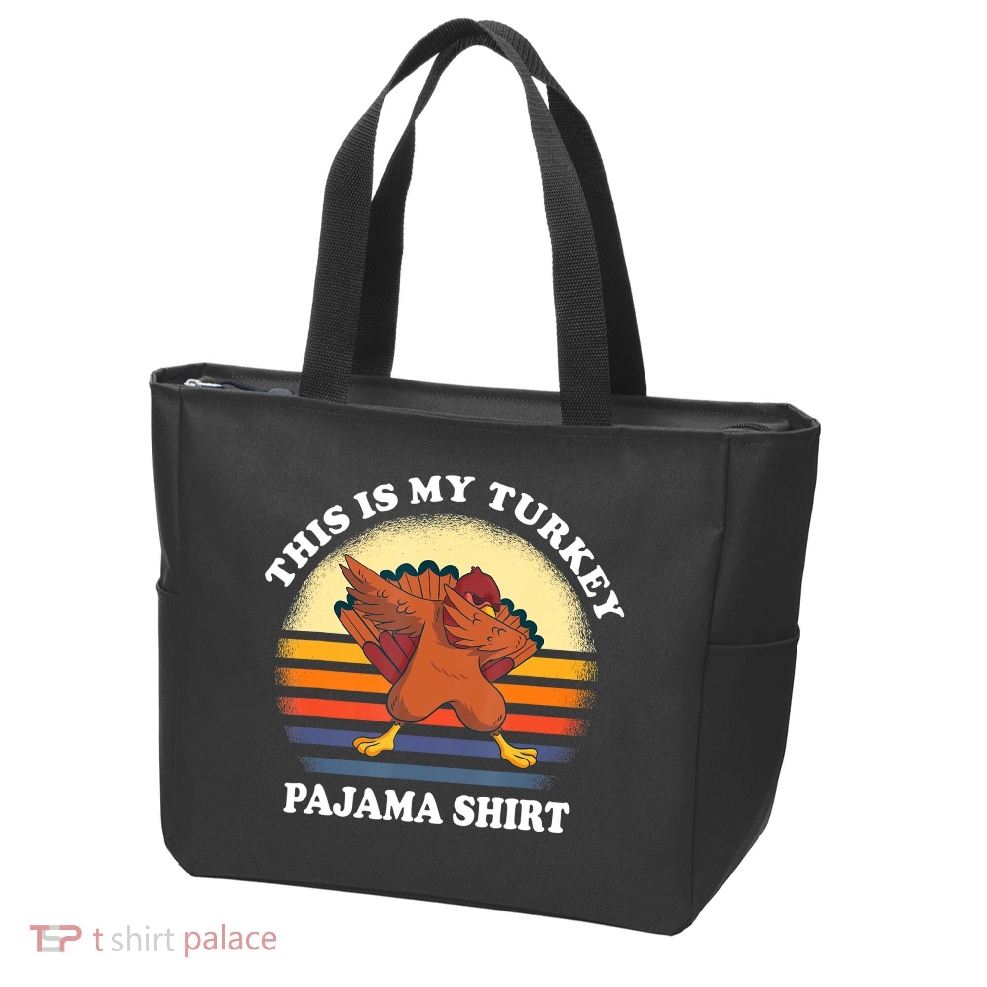 This Is My Turkey Pajama Thanksgiving Gobble Tote Bag