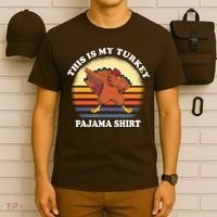 This Is My Turkey Pajama Thanksgiving Gobble T-Shirt thumb 6